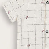 Checkered print shirt - Navy