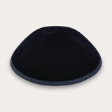 Classic Velvet Kippah - Navy